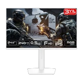 FAZEON X25F240PW 24.5'' 240Hz 0.5ms HDMI DP FreeSync G-Sync FHD Fast SS IPS Beyaz Gaming Monitör thumbnail 1