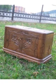 ARMES EV CONCEPT El Oyması Ahşap Sandık | Dekoratif ve Depolama Amaçlı thumbnail 1
