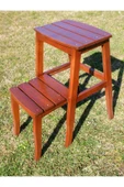 ARMES EV CONCEPT Çok Amaçlı Ahşap Merdiven Tabure – 2 Basamaklı - El Yapımı thumbnail 7