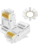 Ez RJ45 Cat6 Yeni Nesil Delikli Jack Konnektör (10 Adet) thumbnail 2