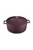 Lava Folk Yuvarlak Döküm Demir Tencere Çap (ø) 28 Cm Mor thumbnail 2