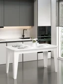 Kuzeylife Venezia Yemek Masası Beyaz thumbnail 1