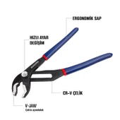 WORKPRO WP231086 200MM CR-V Profesyonel Ayarlı Düğmeli Fort Pense thumbnail 9