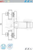 Eca E.c.a Tiera Banyo Duş Bataryası Krom Banyo Bataryası 102102469 ( 20 Yıl Garantili ) thumbnail 3