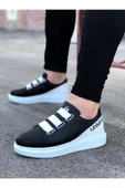 Wagoon WG029 Siyah Beyaz Kalın Taban Casual Erkek Ayakkabı thumbnail 2