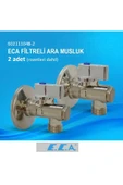 Eca 1/2" Filtreli Ara Musluk Krom Volanlı - 2 Adet (Rozet Dahil) 602111048-2 thumbnail 2