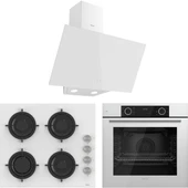 Ferre Ultra Fryart Cs Serisi Beyaz Ankastre Cam Set (D078 + CS206 + XE63CB) thumbnail 1