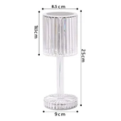 Powermaster HA-1788 Dekoratif RGB LED li Ambiyans Masa Gece Lambası Şarjlı Dokunmatik Tuşlu thumbnail 2