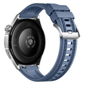 Huawei Watch GT6 46mm İle Uyumlu SportStripe Örgü Desen Metal Tokalı Silikon Akıllı Saat Kordonu  Mavi thumbnail 2