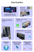 RabbitTech Carplay  Android Uyumlu 10.2 İnç Büyük Ekran Tak Çalıştır 4K Ön/Arka Çift Kameralı Araç Ekranı thumbnail 7
