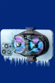 Maybax Telefon Soğutucu Fan Çift Pervaneli 3 kademeli Işıklı Göstergeli Bütün Telefon Modelleri İle Uyumlu thumbnail 2