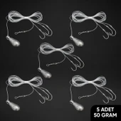 3 İğneli Kurşunlu Beden Takımı - Dip Beden Oltası - Fırdöndülü - 50 gr - 5 Adet thumbnail 1