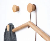 Ahşap 4 Lü Koni Duvar Askılık Modern Iskandinav Stili Portmanto Askı Natürel thumbnail 6