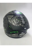 Axxıs Draken S Maori Devil B6 Matt Green Kapalı Motosiklet Kaskı + Yedek Siyah Vizör thumbnail 6