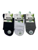 Kuzen Dikişsiz Yarım Konç Bambu Erkek Çorap 12 Adet thumbnail 2