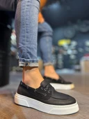 Knack Yüksek Taban Günlük Ayakkabı 700 Siyah (Beyaz Taban) thumbnail 1