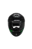 Axxıs Draken S Maori Devil B6 Matt Green Kapalı Motosiklet Kaskı + Yedek Siyah Vizör thumbnail 2