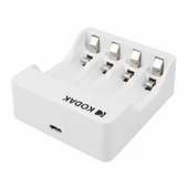 Kodak KD-29490 4'Lü AA AAA Ni-MH Otomatik Hızlı Pil Şarj Cihazı Aleti Type-C thumbnail 2