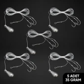 3 İğneli Kurşunlu Beden Takımı - Dip Beden Oltası - Fırdöndülü - 35 gr - 5 Adet thumbnail 1