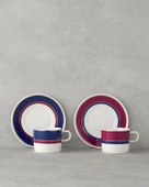 English Home Carny Bone Porselen Fincan Takım 4 Parça 2 Kişilik Fuşya-Lacivert thumbnail 2