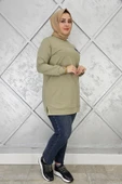 KADIN TAŞ VE DÜĞME DETAYLI TESETTÜR TUNİK thumbnail 4
