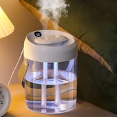 A-15 Sessiz Uyku Kalitesi Artıran Aromatik Hava Nemlendirici LED Göstergeli Çift Buhar Çıkışlı thumbnail 1