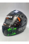 Axxıs Draken S Maori Devil B6 Matt Green Kapalı Motosiklet Kaskı + Yedek Siyah Vizör thumbnail 5