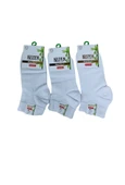 Kuzen Dikişsiz Yarım Konç  Beyaz Bambu Erkek Çorap 6 Adet thumbnail 1