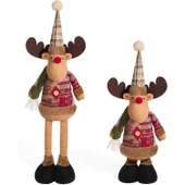 Yılbaşı Yeniyıl Dekorasyonu 60cm Uzayabilen Ren Geyiği Yılbaşı Masası Dekorasyonu Geyik 1 ADET thumbnail 2