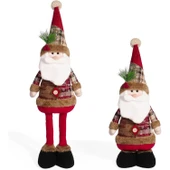 Yılbaşı Yeniyıl Dekorasyonu 60cm Uzayabilen Noel Baba Yılbaşı Masası Dekorasyonu Santa 1 ADET thumbnail 2