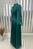 Afra Tesettür Abiye Zümrüt thumbnail 5