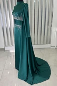 Ceyla Kuyruklu Tesettür Abiye Zümrüt thumbnail 4