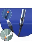 USB Şarjlı Alevsiz Çakmak Type C Kablolu Alüminyum Gövde Elektronik Telefon Kamp Araç Çakmağı thumbnail 7