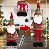 Yılbaşı Yeniyıl Dekorasyonu 60cm Uzayabilen Noel Baba Yılbaşı Masası Dekorasyonu Santa 1 ADET thumbnail 1