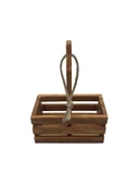 Ahşap Doğal 2Li Yağdanlık ve Sosluk Altı(KİRAZ) Ahşap Rengi AHŞAP - 2 ADET thumbnail 3