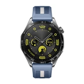 Huawei Watch GT4 46mm İle Uyumlu SportStripe Örgü Desen Metal Tokalı Silikon Akıllı Saat Kordonu  Mavi thumbnail 4