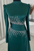 Ceyla Kuyruklu Tesettür Abiye Zümrüt thumbnail 2