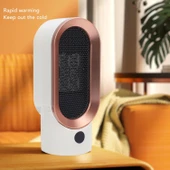 Generic Hızlı Isıtma Sessiz Taşınabilir Elektrikli Masaüstü Isıtıcı Yatak Odası Ofis İç Mekan Kullanım PTC Seramik Alan Isıtıcı Masa çı Için 800W (AB fişi) thumbnail 4