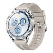 Huawei Watch GT5 46mm İle Uyumlu SportStripe Örgü Desen Metal Tokalı Silikon Akıllı Saat Kordonu  Starlight thumbnail 1