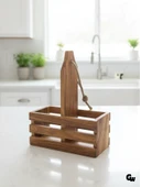 Ahşap Doğal 2Li Yağdanlık ve Sosluk Altı(KİRAZ) Ahşap Rengi AHŞAP - 2 ADET thumbnail 1