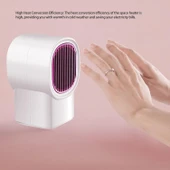Masaüstü Için Enerji Tasarruflu Masaüstü Hava Isıtıcı Fanlı Isıtıcı (Beyaz) thumbnail 4