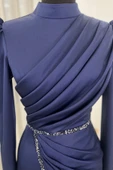 Sare Tesettür Abiye Lacivert thumbnail 2