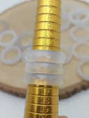 Akik Taşı Yüzük – Sisli Beyaz Alacalı – Faset Kesim – 6mm Kalınlık  (59914) thumbnail 3