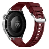 Huawei Watch GT5 Pro 46mm İle Uyumlu SportStripe Örgü Desen Metal Tokalı Silikon Akıllı Saat Kordonu  Mürdüm thumbnail 2