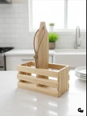 Ahşap Doğal 2Li Yağdanlık ve Sosluk Altı(IHLAMUR - KAVAK) Ahşap Rengi AHŞAP - 5 ADET thumbnail 1