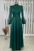 Afra Tesettür Abiye Zümrüt thumbnail 6