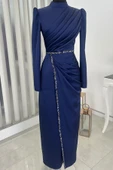 Sare Tesettür Abiye Lacivert thumbnail 1