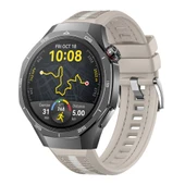 Huawei Watch GT5 Pro 46mm İle Uyumlu SportStripe Örgü Desen Metal Tokalı Silikon Akıllı Saat Kordonu  Starlight thumbnail 1