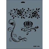 Rich New Seri N-106 Stencil 35x25 cm thumbnail 1