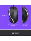 Logitech M500S 4.000 DPI Gelişmiş USB Kablolu Mouse - Siyah thumbnail 1